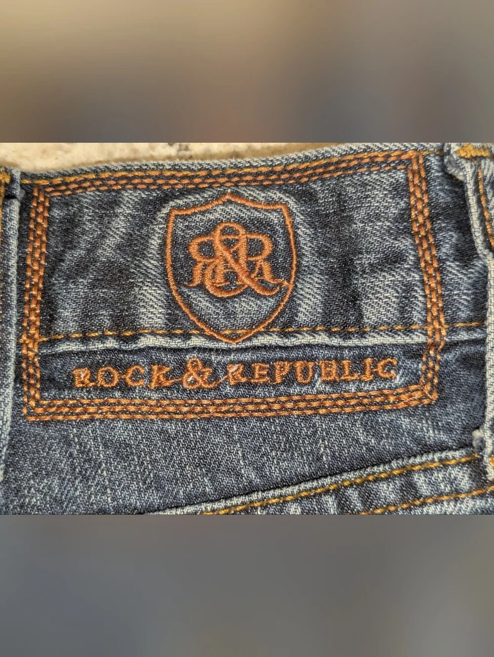 Rock & Republic Men's Bootcut Jeans 36x32 Medium Wash Denim Classic Fit